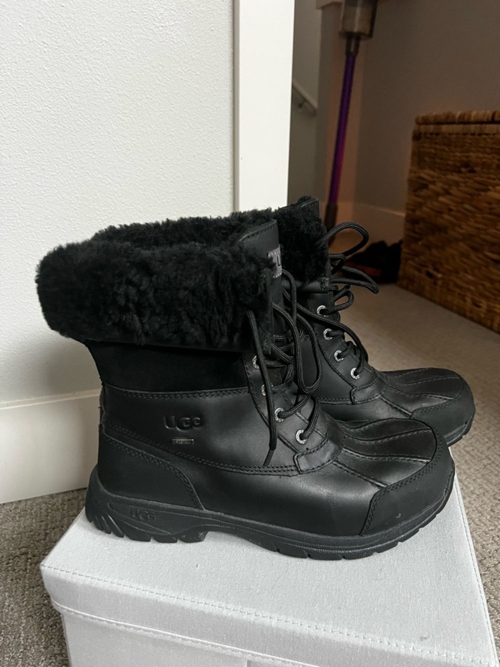 UGG Adirondack Black Winter Boots - worn once